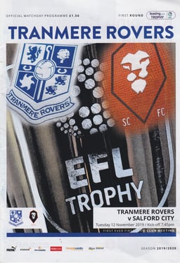 Tranmere Rovers v Salford City Match Programme 2019-11-12